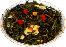 Чай зеленый HANSA TEA Клубника колада, 500 г, фольгированный пакет, крупнолистовой зеленый ароматизированный чай, купить чай