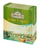 Чай зеленый Ahmad Jasmine Green Tea (Ахмад Зеленый чай с жасмином), пакетики с ярлычками, 100 саше по 2г.