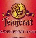 Teagreat, Клубничный пунш, черный фруктовый, весовой (0,1 кг.)